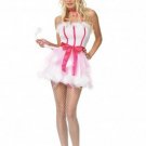3PC Kitty Cat Sexy Halloween Party Costume Leg Avenue Style# 83032-WHTPNK-ML