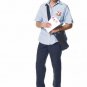 3PC Mailman Men's Halloween Party Costume Leg Avenue Style# 83117-BLU-XL