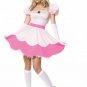 3PC Mario Bros. Princess Peach Sexy Halloween Party Costume Leg Avenue Style# 83094-PNK-L