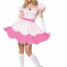 3PC Mario Bros. Princess Peach Sexy Halloween Party Costume Leg Avenue Style# 83094-PNK-S