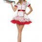 3PC Mel's Diner Waitress Sexy Halloween Party Costume Leg Avenue Style# 83334-REDWHT-S