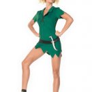 3PC Peter Pan Girl Sexy Halloween Party Costume Leg Avenue Style# 83206-GRN-SM