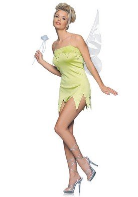 3PC Peter Pan's Tinkerbell Sexy Halloween Party Costume Leg Avenue Style# 8002-GRN-ML