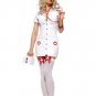 3PC S&M Pleather Nurse Sexy Halloween Party Costume Leg Avenue Style# 83310-BLKRED-M