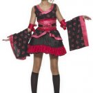 3PC Skull Kimono Sexy Halloween Party Costume Leg Avenue Style# J48010-BLKPNK-ML