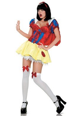 3PC Snow White Princess Sexy Halloween Party Costume Leg Avenue Style# 83160-BLURED-SM