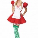 3PC Strawberry Shortcake Girl Sexy Halloween Party Costume Leg Avenue Style# 83115-RED-XL