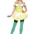 3PC Strawberry Shortcake Lemon Girl Sexy Halloween Party Costume Leg Avenue Style# 83313-YELWHT-M