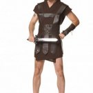 4PC Gladiator 300 Spartan Roman Warrior Men's Halloween Party Costume Leg Avenue Style# 83121-BRN-XL