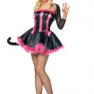 4PC Kitty Cat Sexy Halloween Party Costume Leg Avenue Style# 83360-BLKNPNK-XS
