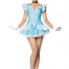 4PC Princess Cinderella Sexy Halloween Party Costume Leg Avenue Style# 83309-LTBLU-L