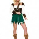 4PC Robin Hood Girl Sexy Halloween Party Costume Leg Avenue Style# 83253-GRN-XL