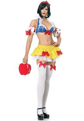 4PC Snow Princess White Sexy Halloween Party Costume Leg Avenue Style# 53052-YELRED-ML