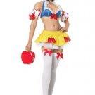 4PC Snow Princess White Sexy Halloween Party Costume Leg Avenue Style# 53052-YELRED-XS