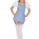 4PC Wizard of Oz Dorothy Sexy Halloween Party Costume Leg Avenue Style# 8927-BLUWHT-XL