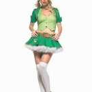 5PC Irish Lucky Charm Sexy Halloween Party Costume Leg Avenue Style# 83394-GRN-ML