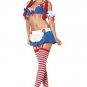 5PC Raggedy Ann Sexy Halloween Party Costume Leg Avenue Style# 50015-BLURED-XS