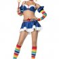 7PC Rainbow Brite Starburst Sexy Halloween Party Costume Leg Avenue Style# 53014-BLU-XS