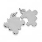 Two Interlocking Puzzle Piece Charms