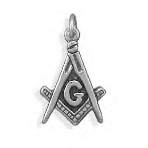 Sterling Silver Masons Symbol Charm