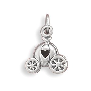 Sterling Silver Pumpkin Carriage Charm