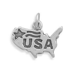 Sterling Silver U.S.A. Charm