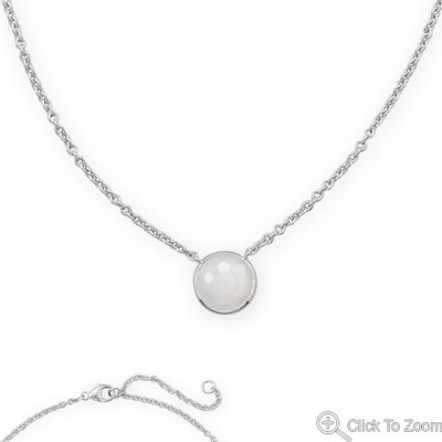 Freeform Faceted Moonstone Necklace