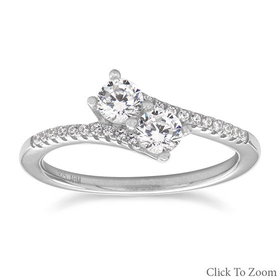 Double CZ Ring with CZ Band