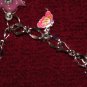 HANDMADE! Women's CHARM bracelet PINK & SILVER! FUN, Girly and PINK!