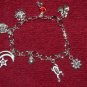 HANDMADE! Women's CHARM bracelet PINK & SILVER! FUN, Girly and PINK!
