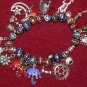 HANDMADE! Women's CHARM bracelet PINK & SILVER! FUN, Girly and PINK!