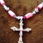 Purple POWER! Georgous purple "cross" necklace GENUINE SWAROVSKI CRYSTALS! 30 day warranty