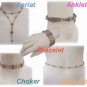 36" SWAROVSKI CRYSTAL "wrap" necklace anklet bracelet u pick colors