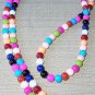 colorful! handbeaded glass id badge holder (lanyard)