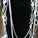 silver layered necklace custom welcome
