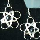 Wire wrapped silver "flower" earrings avail with sterling silver hooks Wire wrapped silver "flower" earrings avail with sterling silver hooks