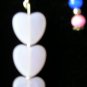 soft pink heart earrings avail with sterling silver hooks