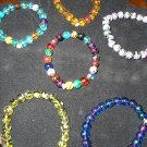 stretchy glass beaded bracelets pick your fav color or have one made