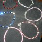 glass seed beads & silver assorted adjustable bracelets