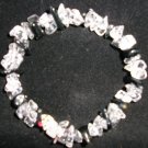 black & clear stretchy bracelet
