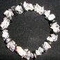 black & clear stretchy bracelet