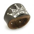 LADYS LEATHER CROWN RING