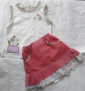CARTER'S Girl's 2 Pieces Set with Matching Skirt (RM35.90)
