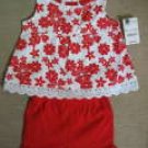 OKIEDOKIE Red Floral Printed Woven Top with Matching Short (RM29.90)