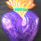 PURPLE SACRED HEART  ORNAMENT