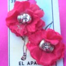 Small rose skull earings