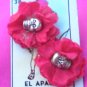 Small rose skull earings