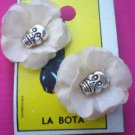 small rose skull earings