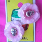 small rose skull earings