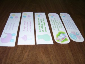 5 Bookmarks - Baby